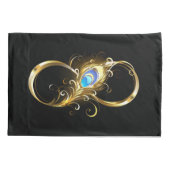 インフィニティウィズゴールデンピーコックフェザー 枕カバー (裏面)