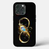 インフィニティウィズゴールデンピーコックフェザー Case-Mate iPhoneケース (裏面)