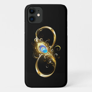 インフィニティウィズゴールデンピーコックフェザー iPhone 11 ケース