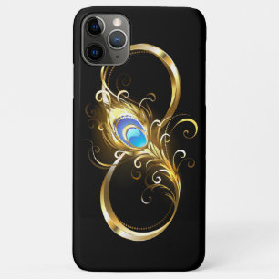 インフィニティウィズゴールデンピーコックフェザー iPhone 11 PRO MAXケース