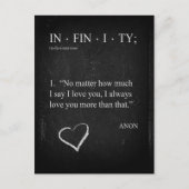 インフィニティカスタマイズーより多くのバレンタインデーのカード シーズンポストカード (正面)