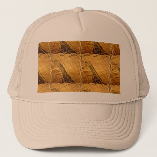 インフィニティゴールデンキリン動物モチーフアートプリント キャップ (正面)