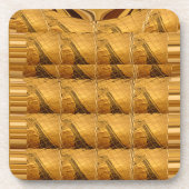 インフィニティゴールデンキリン動物モチーフアートプリント コースター (正面)