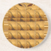 インフィニティゴールデンキリン動物モチーフアートプリント コースター (正面)