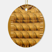 インフィニティゴールデンキリン動物モチーフアートプリント セラミックオーナメント (左)