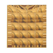 インフィニティゴールデンキリン動物モチーフアートプリント ノートパッド (正面)