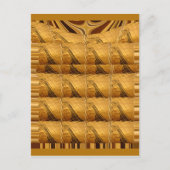 インフィニティゴールデンキリン動物モチーフアートプリント ポストカード (正面)