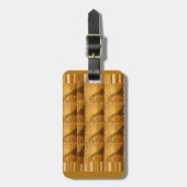 インフィニティゴールデンキリン動物モチーフアートプリント ラゲッジタグ (正面縦)