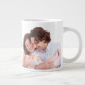 インフィニティサインピンクハートカスタムパパベビーガールピック ジャンボコーヒーマグカップ (右)