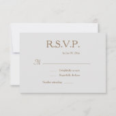 インフィニティサイン ゴールド ホワイト オーダーメイド ネーム ウェディング RSVP 招待状 (裏面)