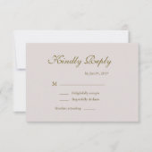 インフィニティサイン ブラッシュピンク ミニマル ウェディング RSVP 招待状 (正面)