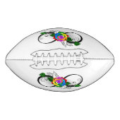 インフィニティシンボルとレインボーバラ アメリカンフットボール (正面)