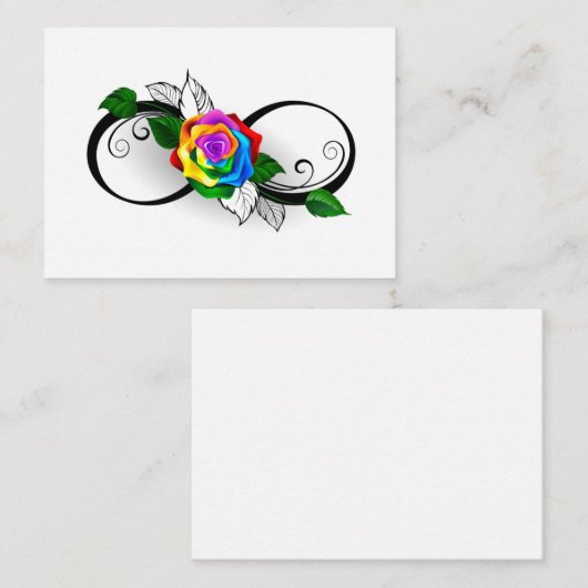 インフィニティシンボルとレインボーバラ エンクロージャーカード (正面/裏面)