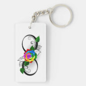 インフィニティシンボルとレインボーバラ キーホルダー (裏面)