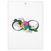 インフィニティシンボルとレインボーバラ クリップボード (裏面)