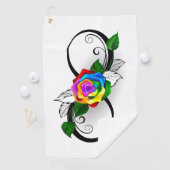 インフィニティシンボルとレインボーバラ ゴルフタオル (インサイチュ)