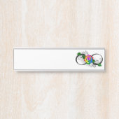 インフィニティシンボルとレインボーバラ サインプレート (正面)