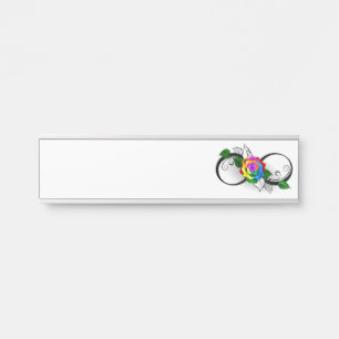 インフィニティシンボルとレインボーバラ サインプレート