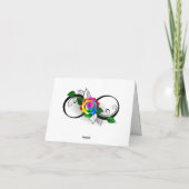 インフィニティシンボルとレインボーバラ サンキューカード (裏面)