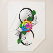 インフィニティシンボルとレインボーバラ シェルパブランケット (正面)