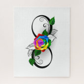 インフィニティシンボルとレインボーバラ ジグソーパズル (縦)