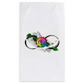 インフィニティシンボルとレインボーバラ スモールペーパーバッグ (裏面)