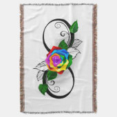 インフィニティシンボルとレインボーバラ スローブランケット (正面縦)