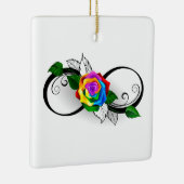 インフィニティシンボルとレインボーバラ セラミックオーナメント (右)