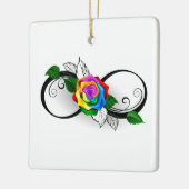 インフィニティシンボルとレインボーバラ セラミックオーナメント (左)