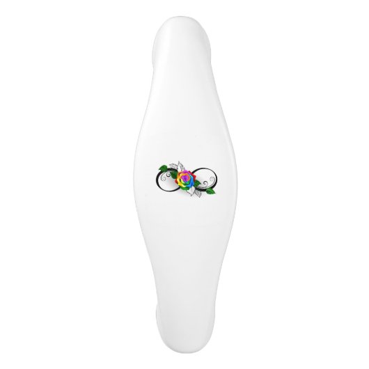 インフィニティシンボルとレインボーバラ セラミックキャビネット取っ手 (正面)