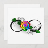 インフィニティシンボルとレインボーバラ セーブザデート (正面/裏面)