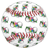 インフィニティシンボルとレインボーバラ ソフトボール (裏面)