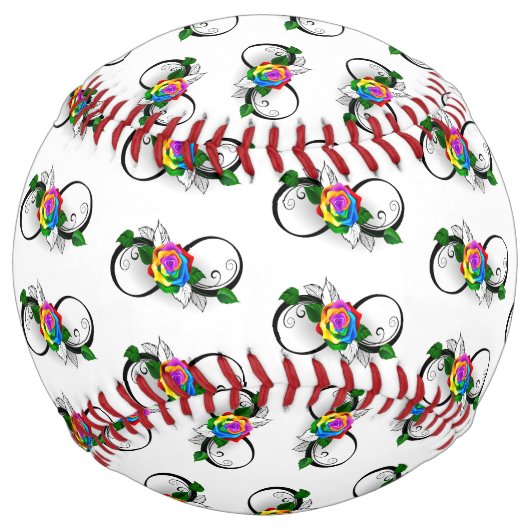 インフィニティシンボルとレインボーバラ ソフトボール (正面)