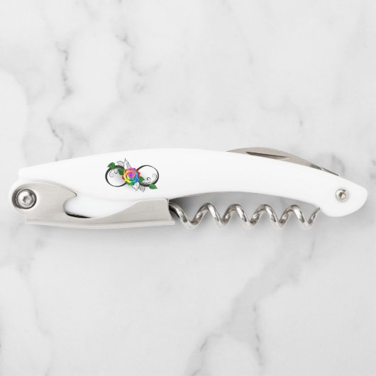 インフィニティシンボルとレインボーバラ ソムリエナイフ (正面)