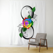 インフィニティシンボルとレインボーバラ タペストリー (インサイチュ)