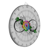 インフィニティシンボルとレインボーバラ ダーツボード (正面左)