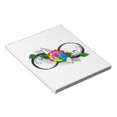 インフィニティシンボルとレインボーバラ ノートパッド (アングル)