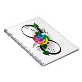 インフィニティシンボルとレインボーバラ ノートブック (右側)