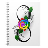 インフィニティシンボルとレインボーバラ ノートブック (正面)