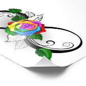 インフィニティシンボルとレインボーバラ フォトプリント            (角)