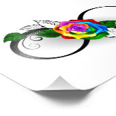 インフィニティシンボルとレインボーバラ フォトプリント            (角)