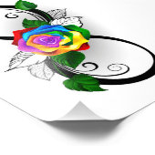 インフィニティシンボルとレインボーバラ フォトプリント            (角)