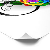 インフィニティシンボルとレインボーバラ フォトプリント            (角)