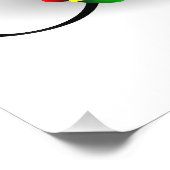 インフィニティシンボルとレインボーバラ フォトプリント            (角)