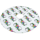 インフィニティシンボルとレインボーバラ ブラッシュドポリエステルツリースカート (アングル)