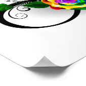 インフィニティシンボルとレインボーバラ ポスター (角)