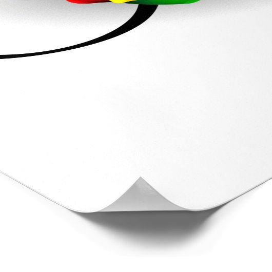 インフィニティシンボルとレインボーバラ ポスター (角)