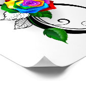 インフィニティシンボルとレインボーバラ ポスター (角)