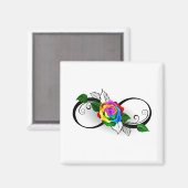 インフィニティシンボルとレインボーバラ マグネット (正面/裏面)