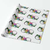 インフィニティシンボルとレインボーバラ ラッピングペーパー (アンロールド)